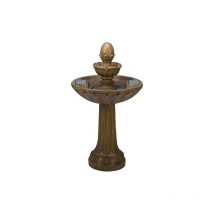 Garden Mile - Solar Powered Garden Water Fountain Water Feature Stone Effect Resin