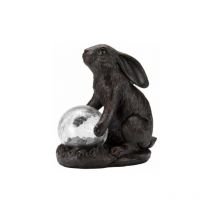 Solar Garden Ornament Hare Muse with Light Up Colour Changing LED Ball Animal