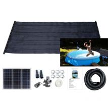 Lowenergie - Solar Thermal Water Heater Mat 1.33m x 3m, Pump and Solar Panel Kit