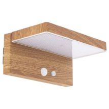 Solar-wandleuchte Mit Holzoptik 400 Lumen