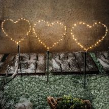 Esotec Solarstecker Herz-trio Für Außen 3er Set Led-gartenstecker Outdoor 102583