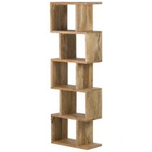 Solara Bücherregal Aus Braunem Mangoholz, 60 X 30 X 180 Cm