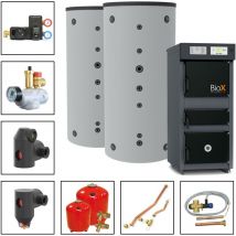 Solarbayer Holzvergaserset BioX 25 - 1C Variante c mit 2xSLS-800S Pufferspeicher