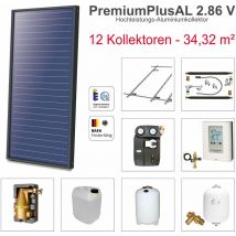 Solarbayer - Solarbayer PremiumPlusAL Solarpaket 12 Ziegel Bruttofläche 34,32 m² vertikal