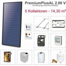 Solarbayer - Solarbayer PremiumPlusAL Solarpaket 5 Biber Bruttofläche 14,30 m² vertikal