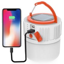Solarbetriebene Led-notleuchte, Wiederaufladbare Glühbirne Über Usb, Beleuchtung Für Nachtmärkte, Tragbar, Camping, Energiesparend, 42 Leds
