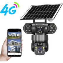Solarbetriebene Überwachungskamera Für Den Außenbereich – 4g, 355° Schwenkbereich, Pir-bewegungserkennung, Nachtsichtfunktion, Fernüberwachung, Ip66