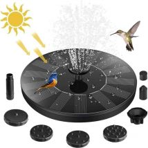 Solarbetriebener Gartenbrunnen – 1,5-w-pumpe – 7 Vogeltränkendüsen – Wasserhöhe 30–50 Cm – Dekoration Für Teich Und Terrasse
