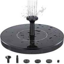 Solarbrunnen 2.4w – Garten Und Pool – 4 Düsen – Wassersäule 30-60 Cm – Durchmesser 18 Cm – Für Außenbereich