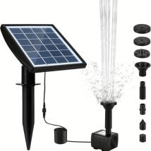 Solarbrunnen Pumpe 6v 2w – Mit Erdspieß – Für Garten, Vogelbad Und Dekorativen Teich