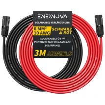 Enernova - Solarkabel 4mm²/6mm², Solarkabel Verlängerung 1/2/3/5/10/15/20M, Multi-Contact 4 Solarkabel, IP67 Wasserdichtem, Solarkabel