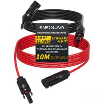 Enernova - Solarkabel 4mm²/6mm², Solarkabel Verlängerung 1/2/3/5/10/15/20M, Multi-Contact 4 Solarkabel, IP67 Wasserdichtem, Solarkabel