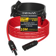 Enernova - Solarkabel 4mm²/6mm², Solarkabel Verlängerung 1/2/3/5/10/15/20M, Multi-Contact 4 Solarkabel, IP67 Wasserdichtem, Solarkabel