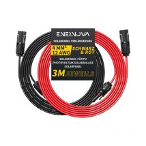 Enernova - Solarkabel 4mm²/6mm², Solarkabel Verlängerung 1/2/3/5/10/15/20M, Multi-Contact 4 Solarkabel, IP67 Wasserdichtem, Solarkabel