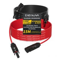 Enernova - Solarkabel 4mm²/6mm², Solarkabel Verlängerung 1/2/3/5/10/15/20M, Multi-Contact 4 Solarkabel, IP67 Wasserdichtem, Solarkabel