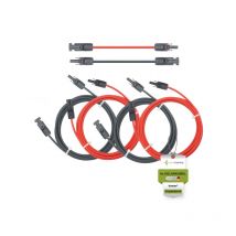 Solartronics - Solarkabel Doppelpack 4x PV-Kabel 4mm² H1Z2Z2-K Schwarz & Rot mit Solarstecker 4x 50m 4mm²