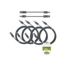 Solartronics - Solarkabel Doppelpack 4x PV-Kabel 6mm² H1Z2Z2-K Schwarz & Schwarz mit Solarstecker 4 x 7m - 6mm²