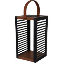 LUMISKY Solarlaterne 20x20xH35cm 3 Beleuchtungsmodi IP65 wetterfest für Terrasse und Außenbereich
