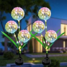 Solarleuchte für den Außenbereich, Solar-Garten-Löwenzahn-Blumenlicht für den Außenbereich, IP65 wasserdichte Solarbeleuchtung, farbwechselnde
