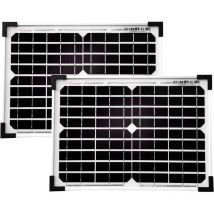 Solarmodule 2 Stück 10 Watt Mono Solarpanel Solarzelle 350x250x25 90530