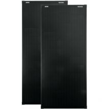 Solarmodule 2 Stück 100 Watt Schwarz Mono Solarpanel Solarzelle 1200x545x30 93043