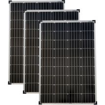 Solarmodule 3 Stück 100 Watt Mono Solarpanel Solarzelle 1000x675x30 92053
