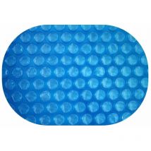 Solarplane Oval 623x360cm light-blue 400μm Erwärmung Solarfolie Isolierung Pool