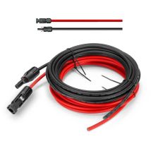 Solarsys - 8m Câble Solaire 4 mm² Professionnel avec Photovoltaïques Fiche à une Extrémité, Câble d'extension Solaire 4mm² 12AWG Max dc 1500V,