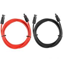 1,5m Rallonge Câble Solaire 4 mm², avec Connecteur Photovoltaïques Mâle et Femelle Sertis,Câble d'extension Solaire 12 awg Max dc 1500V, IP68