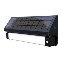 Solarsys - Lámpara solar de pared con sensor de movimiento, 1000 lúmenes, panel solar de 4 W, autonomía de hasta 72 horas