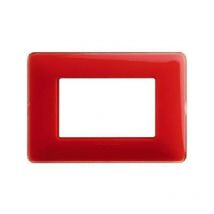 Placa Bticino Matix 3 módulos coral AM4803CRD