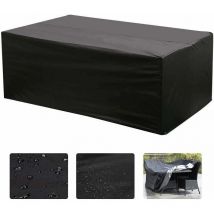 Solde- , Housse pour mobilier de jardin, Housse de Salon Table Rectangulaire Oxford pour Meubles de Jardin UV Protection (Noir)-18012074CM