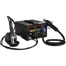 Stamos - Soldering Station Soldering Iron Kit Hot Air Gun Digital Rework Station 720W
