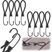 Soldes 10 Pièces Tendeurs de Bâche avec Crochets, 15cm Tendeur Elastique avec Crochet, Flexible spanngummi mit Haken, Tendeur Bache Universels,