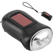 Soldes Lampe de poche solaire à manivelle, lampe de poche solaire à dynamo LED d'urgence, lampe de poche de survie portable auto alimentée pour