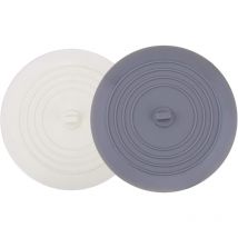 Soldes Lot de 2 bouchons d'évacuation en silicone pour cuisine, salle de bain, 15,2 cm