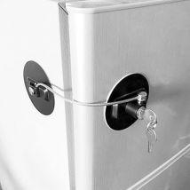Soldes Serrures de porte de réfrigérateur, serrure de réfrigérateur avec clés carrés ABS noir réfrigérateur serrure de placard de réfrigérateur