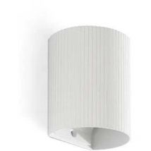 Sole aplique de pared blanco estriado con interruptor 40526