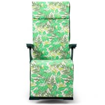 Gartenliegestuhl Solenny Verstellbar und Gepolstert 76x60x108 cm 5 Positionen mit Anatomischer Kopfstütze Gepolstert