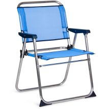 Solenny - Strandklappstuhl Mit Niedriger Rückenlehne 58x54x81 Cm Blau