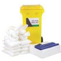 Solent - Spill Control Spill Kit Contractor Kit Wheelie Bin Oil Only 120L