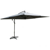 Concept-usine - Freistehender LED-Sonnenschirm 3 x 3 m grau solenzara
