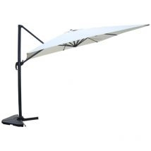 Concept-usine - Parasol excéntrico rectangular 3 x 4 m giratorio en 360 degrès crudo cesare