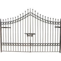 Solid iron gate W335xDP12xH245 cm sized