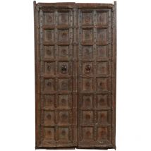 Biscottini - Solid wood and iron door for interior or exterior use old medieval