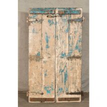Biscottini - Solid wood and iron front door for interior or exterior use, old and medieval sliding