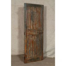 Solid wood and iron front door for interior or exterior use, old and medieval sliding