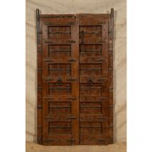 Biscottini - Solid wood and iron interior or exterior old mediaeval sliding door