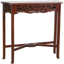 Wooden entrance console 80x25x75 Made in Italy Entrance furniture corridor Mahogany wood coffee table living room Space saving