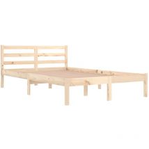 Bed Frame without Mattress Solid Wood Pine 120x200cm vidaXL